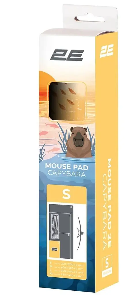 Ігрова поверхня 2E Capybarra S (250x200x2мм) Yellow (2E-PAD-S-CAPY-YELLOW) - фото 2