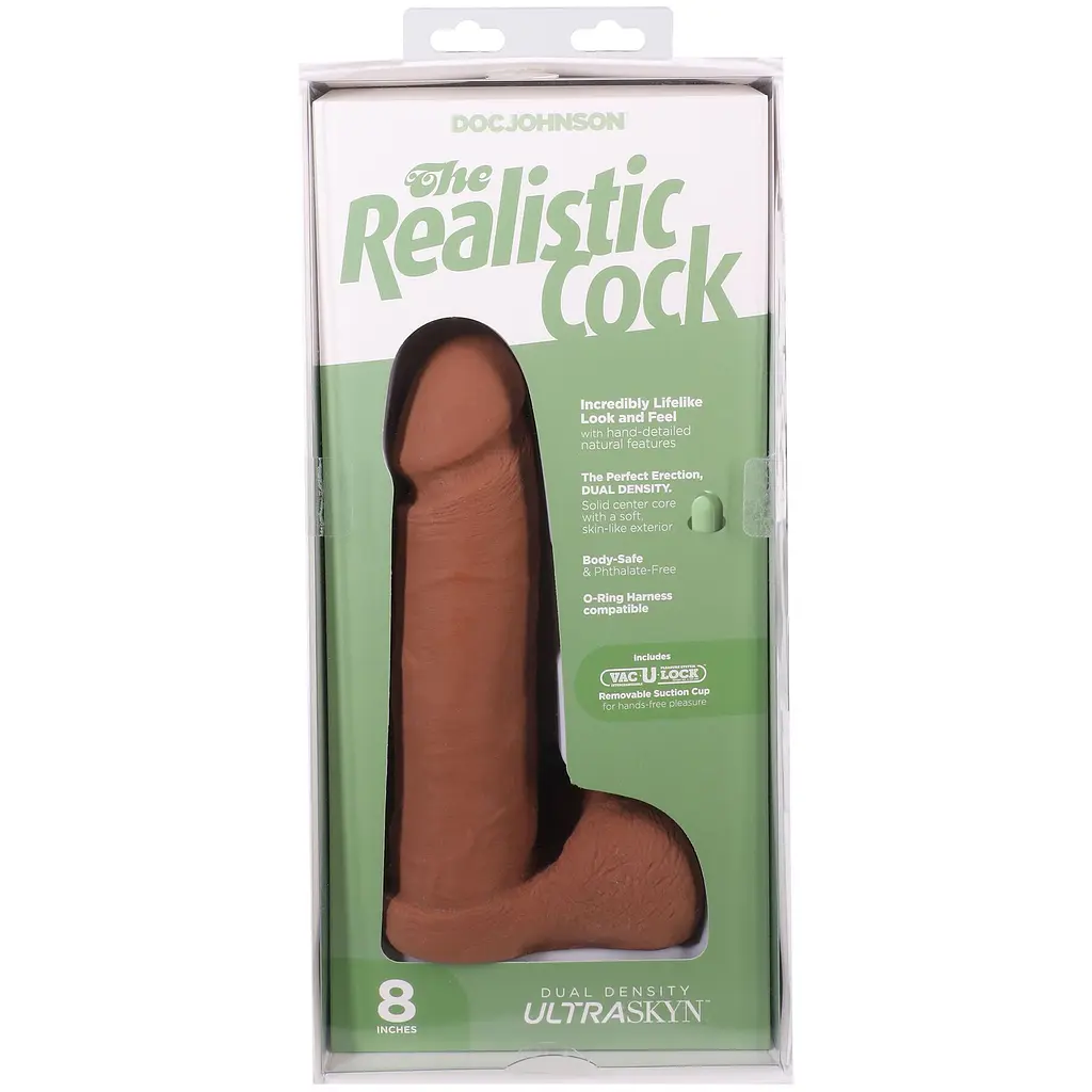 Фалоімітатор Doc Johnson The Realistic Cock ULTRASKYN 8 Inch, 21 см - фото 10