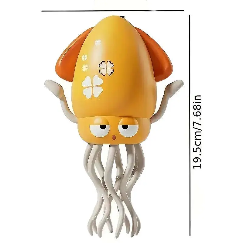 Танцюючий кальмар G-Toys, восьминіг, музична іграшка на акумуляторі Tummy Time Octopus Smart жовтий - фото 2