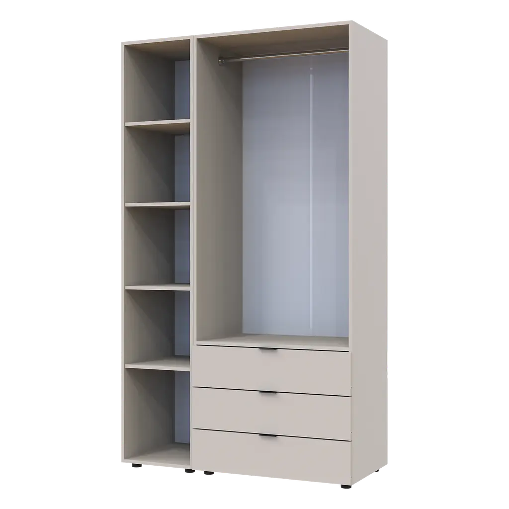 Шафа для одягу Doros Гелар Кашемір 2ДСП/Дзеркало 116.5х49.5х203.4 (80737655) - фото 8