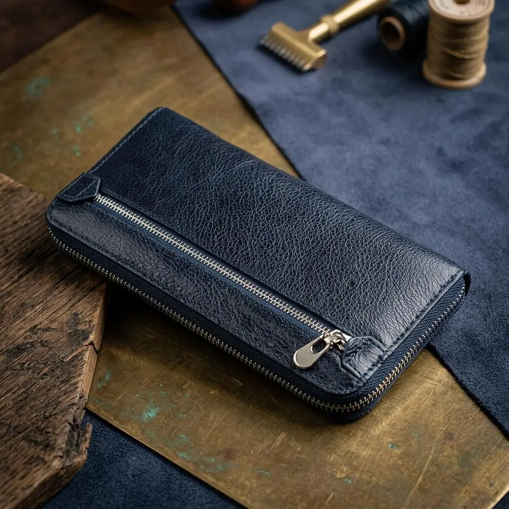 Вертикальний жіночий гаманець-клатч ST Leather 18864 синій - фото 4
