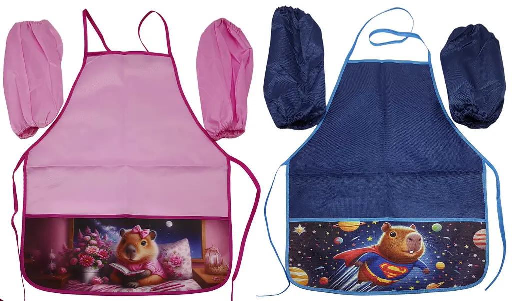 Набор фартук 50x45 см + нарукавники 26 см Капибара, 127-6 (в ассортименте) - фото 2