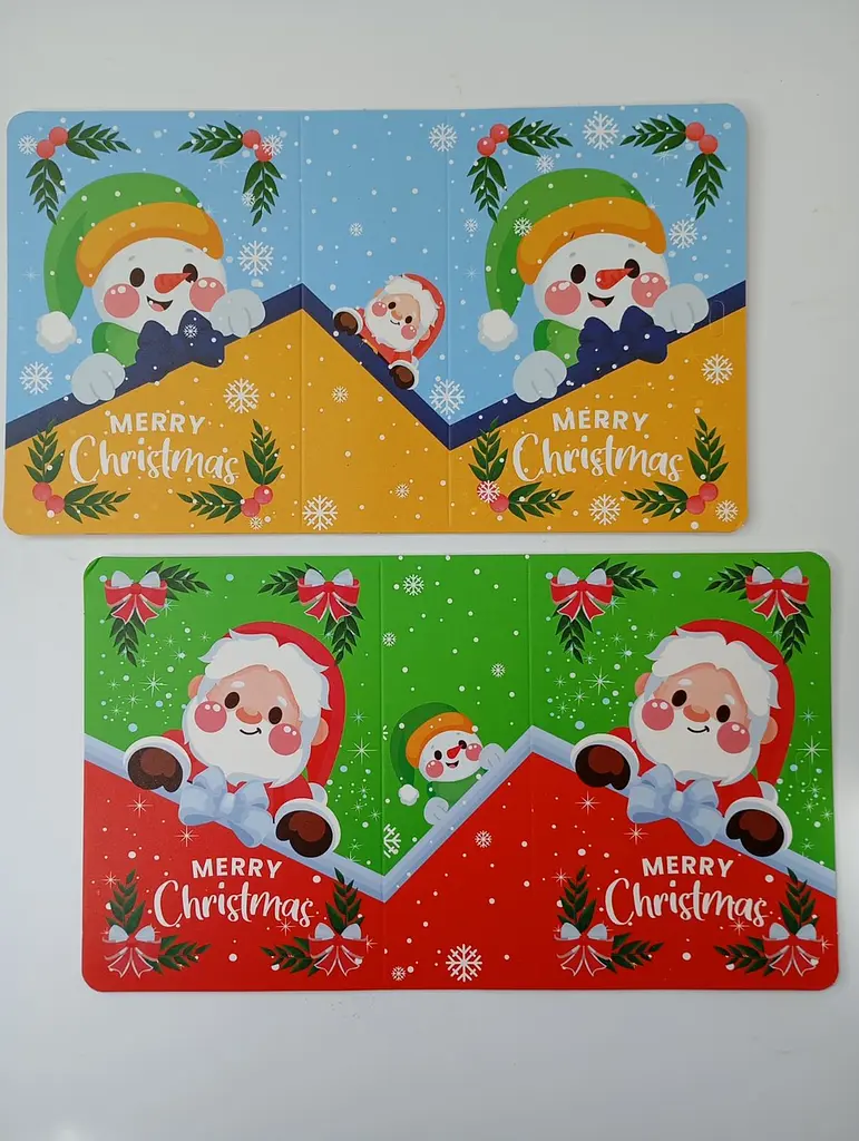Подарункова коробочка «Merry Christmas» (Санта, сніговик, новорічна) - фото 2