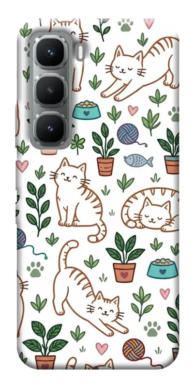 TPU чохол Demsky Cats pattern для Infinix Hot 60 Pro
