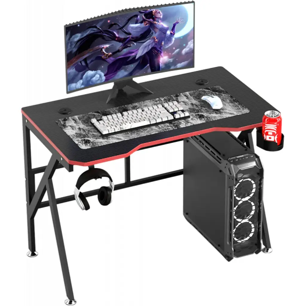 Комп'ютерний ігровий стіл GT Racer T-1218 Black [123403] - фото 4