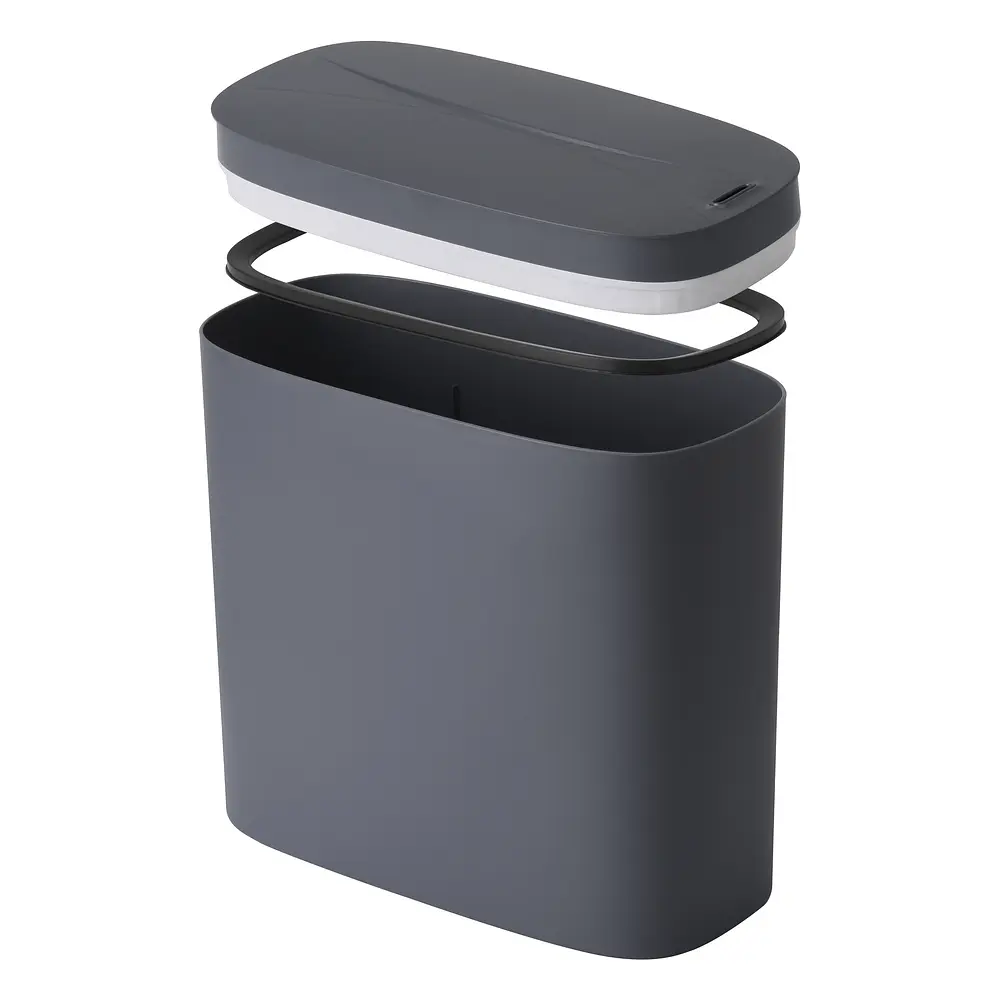 Відро для сміття сенсорне овальне Mixxus Flat-TC0109 9 л graphite MI7075, Графит - фото 5