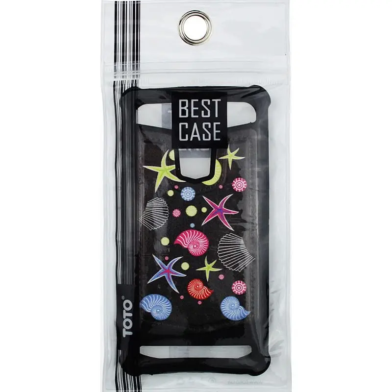 Чохол-накладка Toto Universal TPU case with image 5.5" Sea Stars Black - фото 2