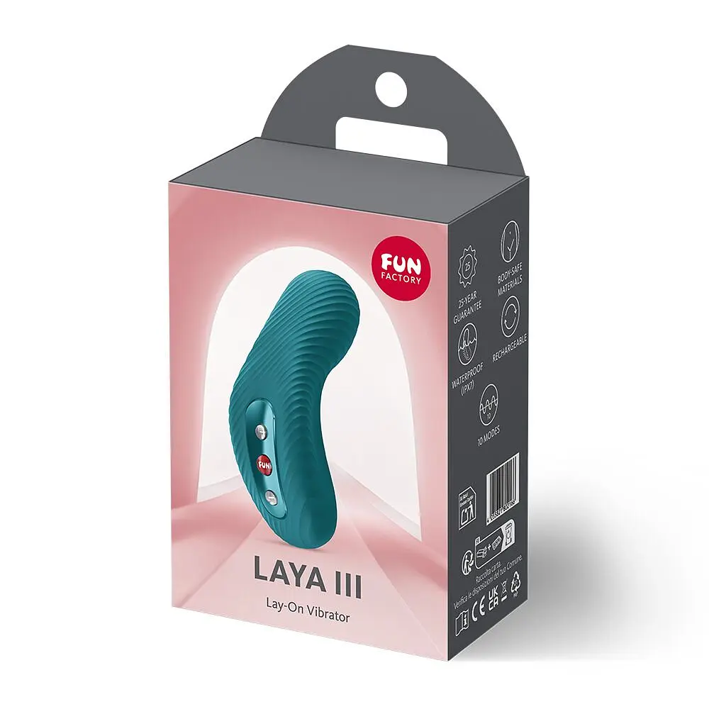 Накладний вібратор Fun Factory LAYA III Bottle Green, ефект постукування пальцем - фото 7