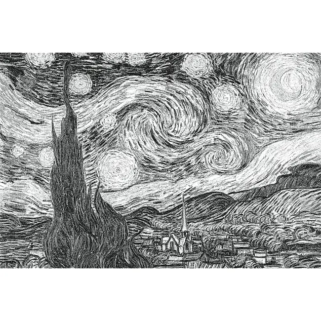 Пазл "Зоряна ніч" 500 елементів 37544 Trefl Art, на аркуші (5900511375442) - фото 4