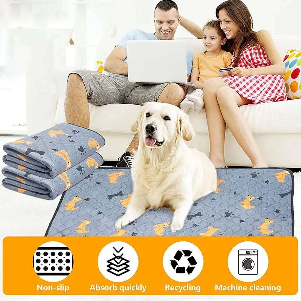 Багаторазова пелюшка Derby Washable Reusable Dog Pee Pad PM002-1 Grey 70х100 см - фото 7