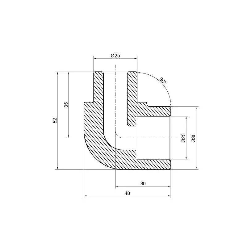 Кутник PPR Thermo Alliance 25, 90° DSE912