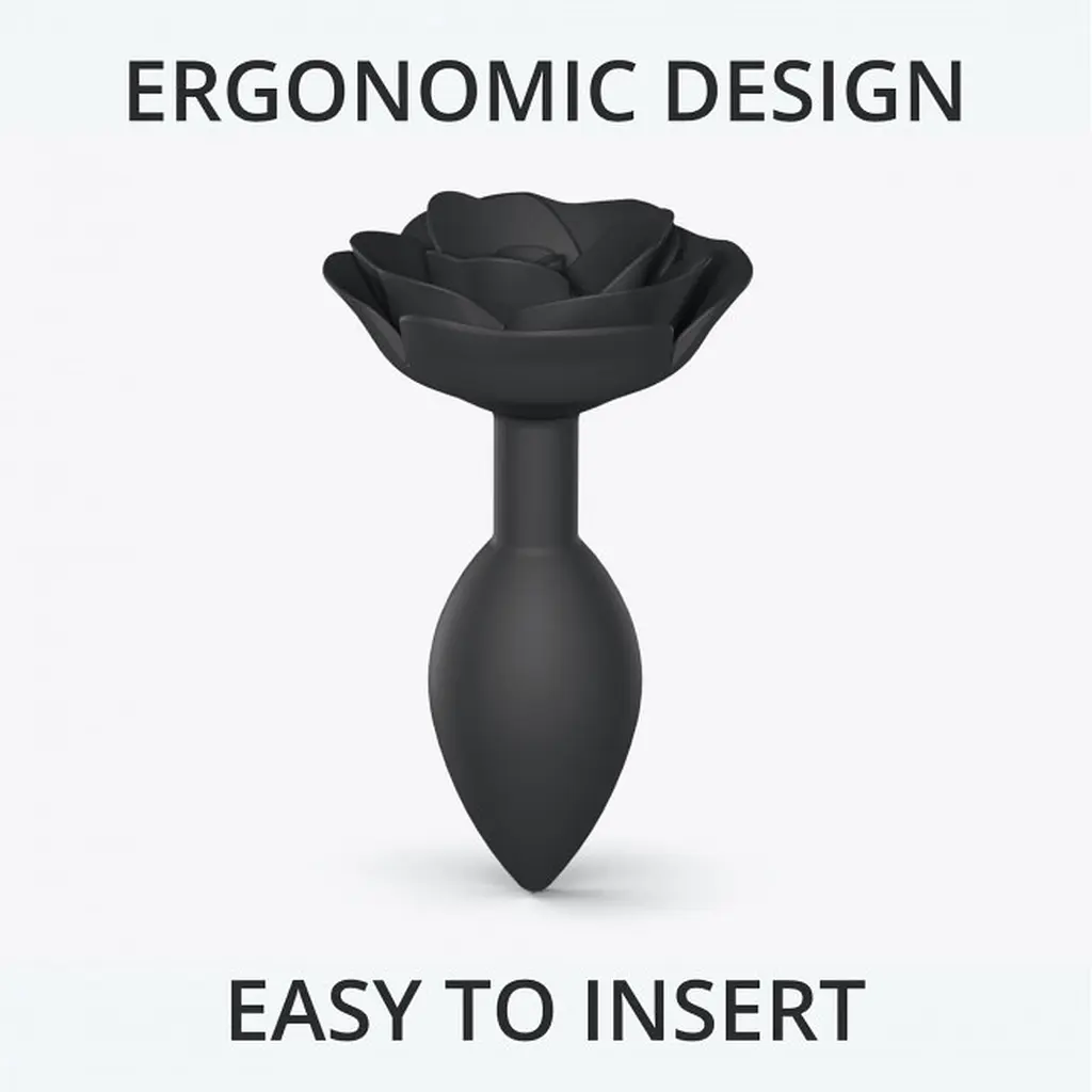 Анальна пробка Love To Love Open Roses 12.5 см (чорний) - фото 2