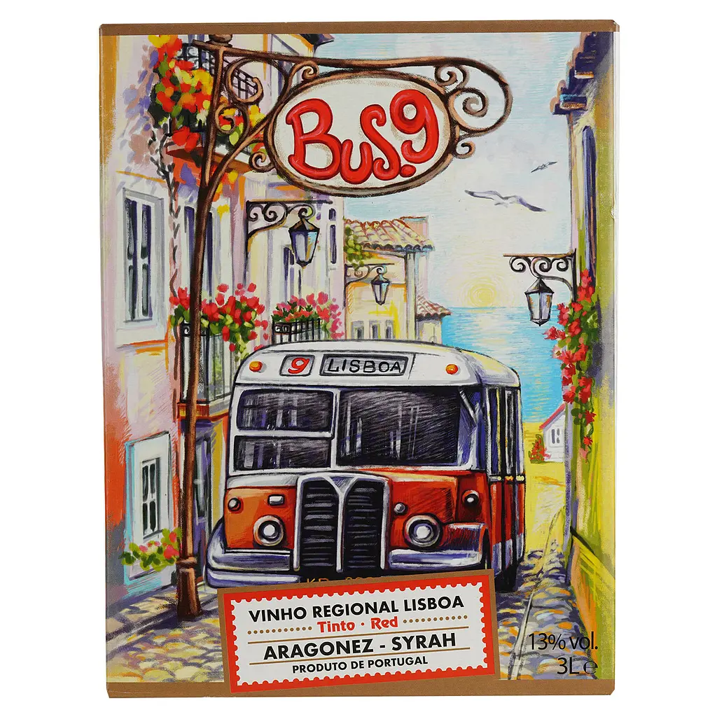 Вино Bus.9 Vinho Regional Lisboa Syran-Aragonez, красное, сухое, 3 л - фото 5