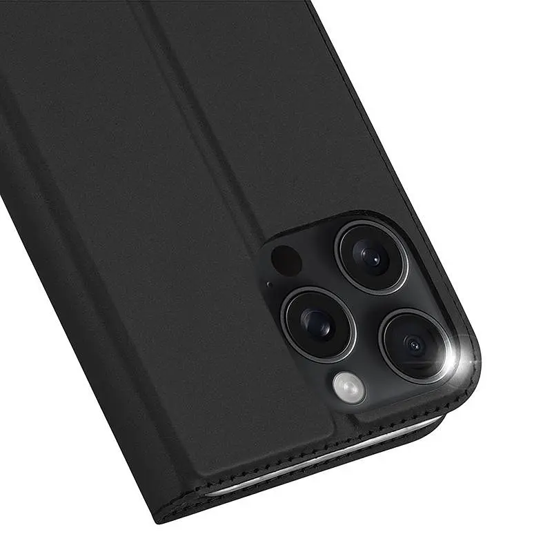 Чохол-книжка Dux Ducis з кишенею для візиток для Apple iPhone 16 Pro Max (6.9) Чорний - фото 2