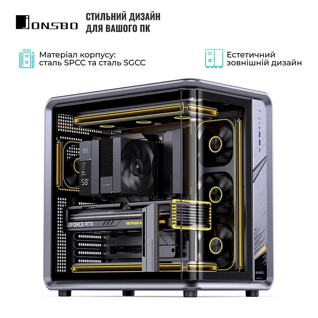 Корпус JONSBO BO400CG серый - фото 3