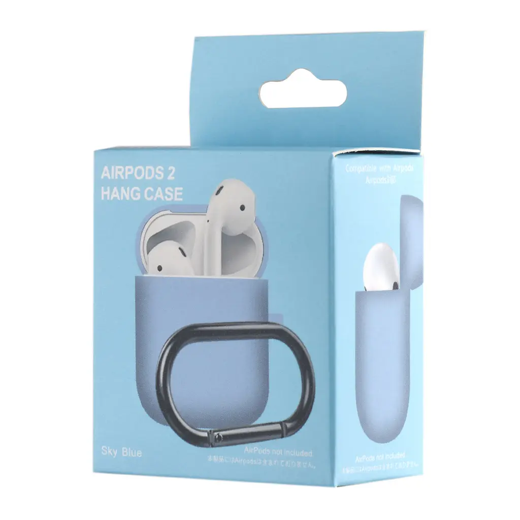 Чехол Silicone Case 1,2mm для AirPods 1/2 Sky синий - фото 2