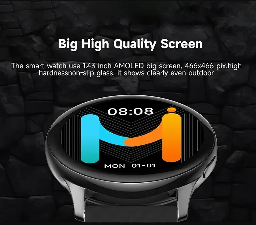 Смарт-годинник Smart Watch iMiki KW-66 Pro IP67 AMOLED Black - фото 2