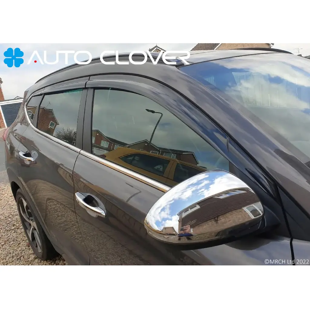 Дефлектори вікон вітровики для Hyundai Tucson 2015-2021 Довгі 4 шт (Auto Clover) - фото 2