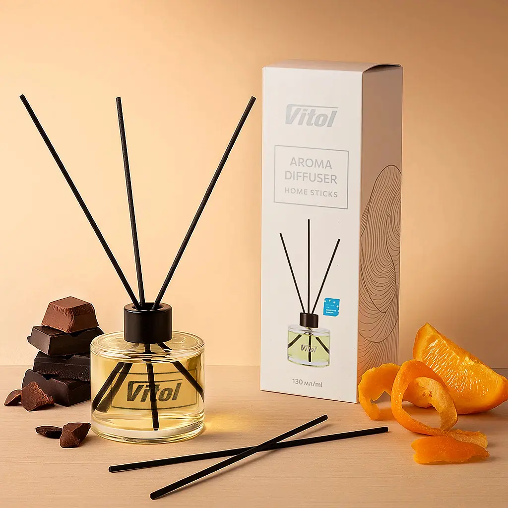 Ароматизатор для автомобіля Vitol Home Sticks Orangettes au Chocolat 130 мл (VHS05) - фото 7