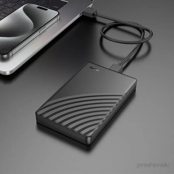 Зовнішня кишеня HOCO HB46 USB3.0 2.5-inch SATA hard drive enclosure чорний - фото 2