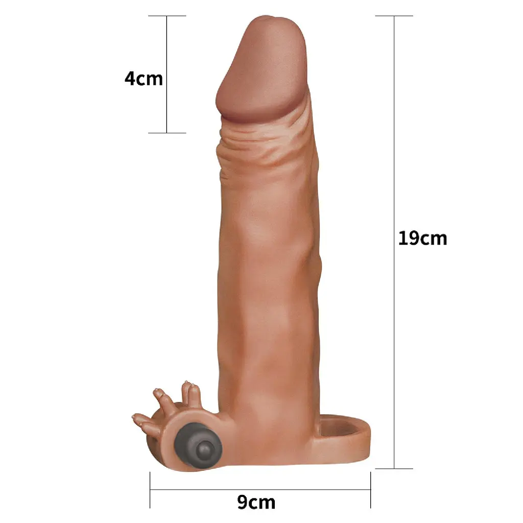Насадка на пеніс Lovetoy Pleasure X-Tender Series Add 2" 19 см (коричневий) - фото 7