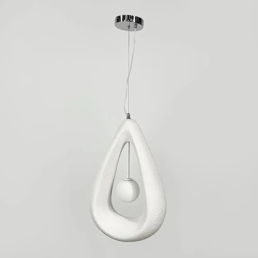 Гіпсовий світильник у білому кольорі 34х50 см | Арт. MJ40-330*500 WT | Line F - фото 7