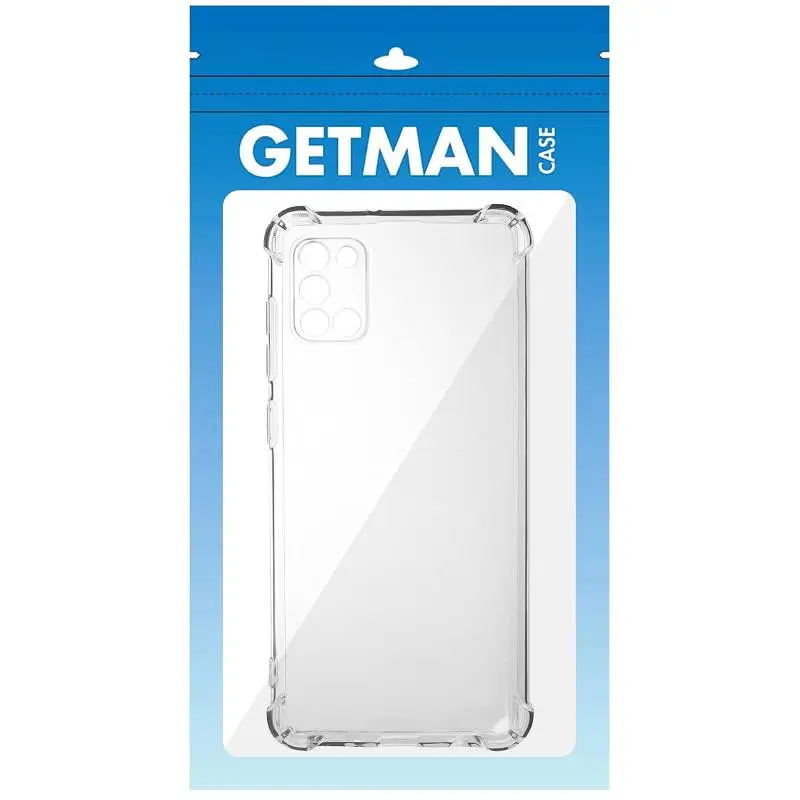 Чехол TPU Getman Ease logo усиленные углы Full Camera для Samsung Galaxy A31 Бесцветный прозрачный - фото 3