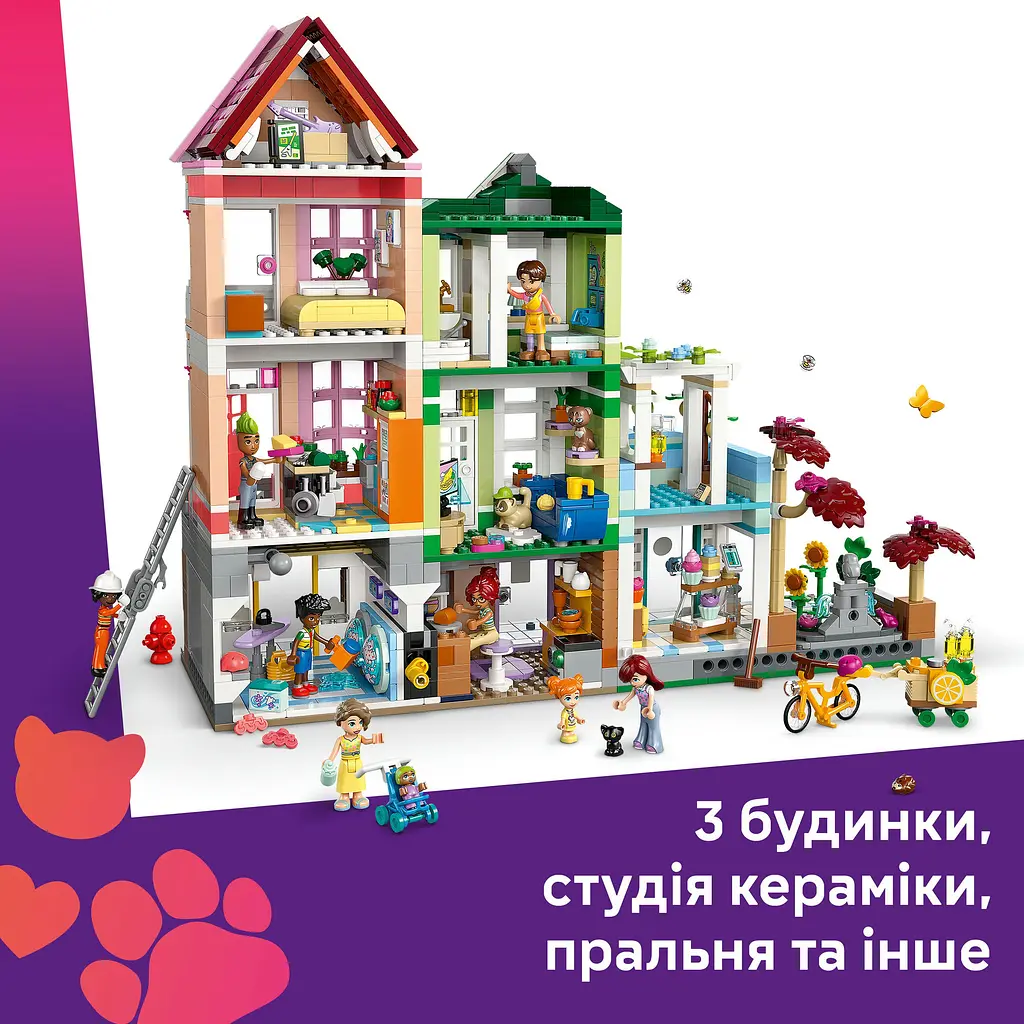 Конструктор LEGO Friends Хартлейк-Сіті. Квартири та крамниці 2040 деталей (42670) - фото 10
