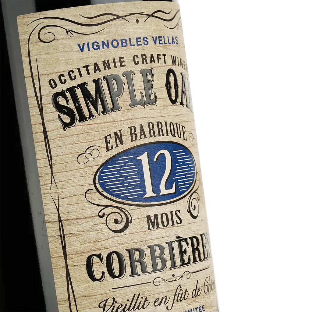Вино Vignobles Vellas Oak Simple Rouge AOP Corbieres 2021 червоне сухе 0.75 л - фото 3