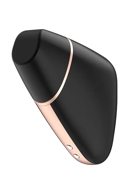 Стимулятор Satisfyer Love Triangle Вакуумний кліторальний з вібрацією, 14.5х5.6 см чорний - фото 3