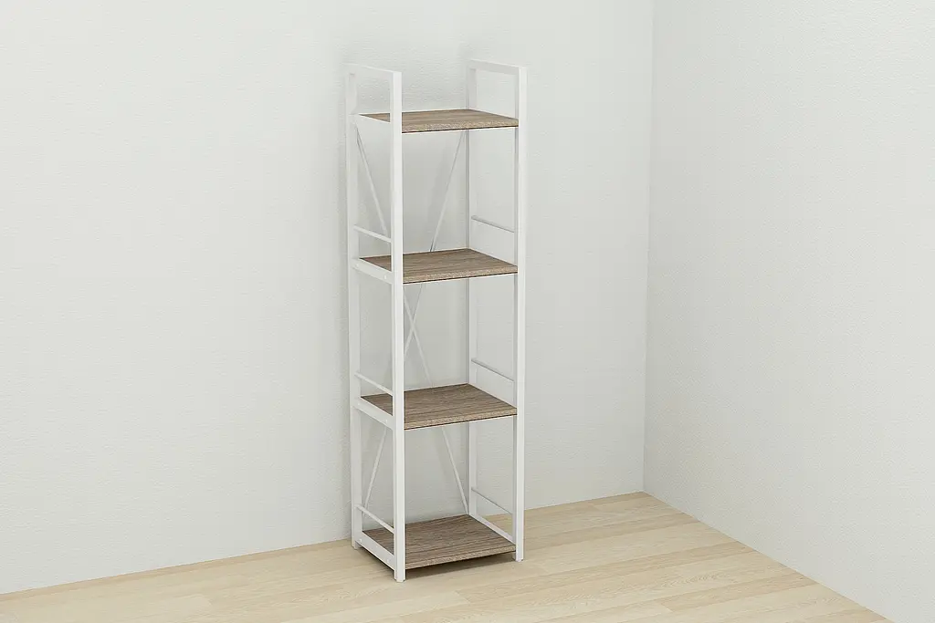 Этажерка 4/34 Ferrum-decor Серии Коннект 120x34x28 белый ДСП Дуб Сонома Труфель 16мм (FRD-104281) - фото 6
