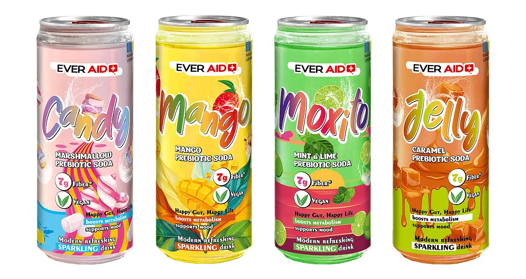 Напиток безалкогольный Ever Aid Candy Prebiotic Soda 0.33 л - фото 2