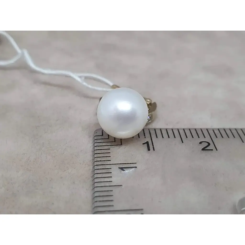 Золотые серьги Гаразд 2 в 1 с жемчугом и фианитами. 3532577Ж - фото 6