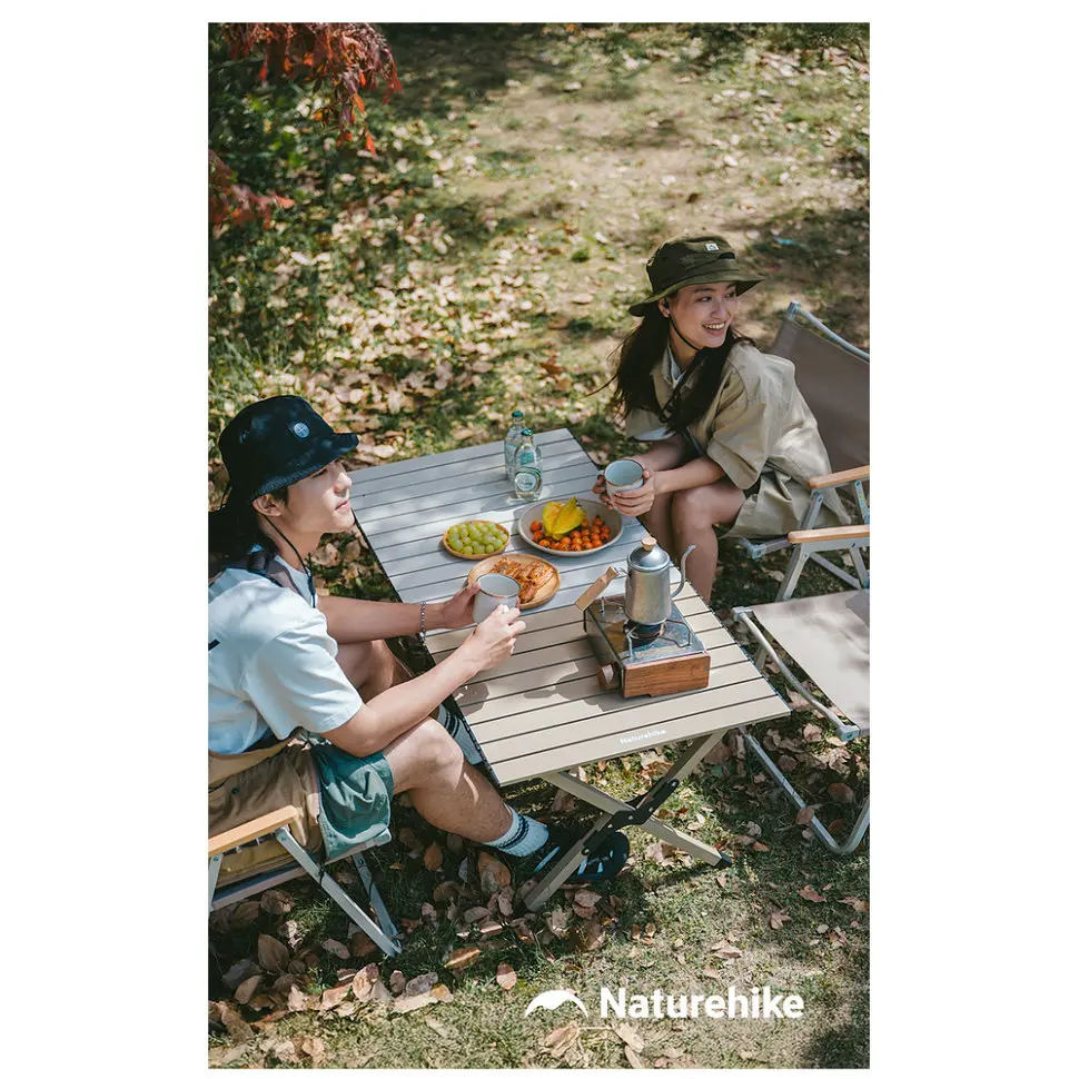 Складний стіл Naturehike Simple Star T01 CNK2550JJ018, 89х60 см, алюміній, бежевий - фото 6