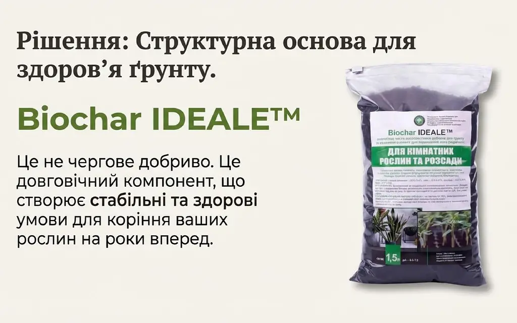 Біочар IDEALE для кімнатних рослин та розсади 1,5 л - фото 9