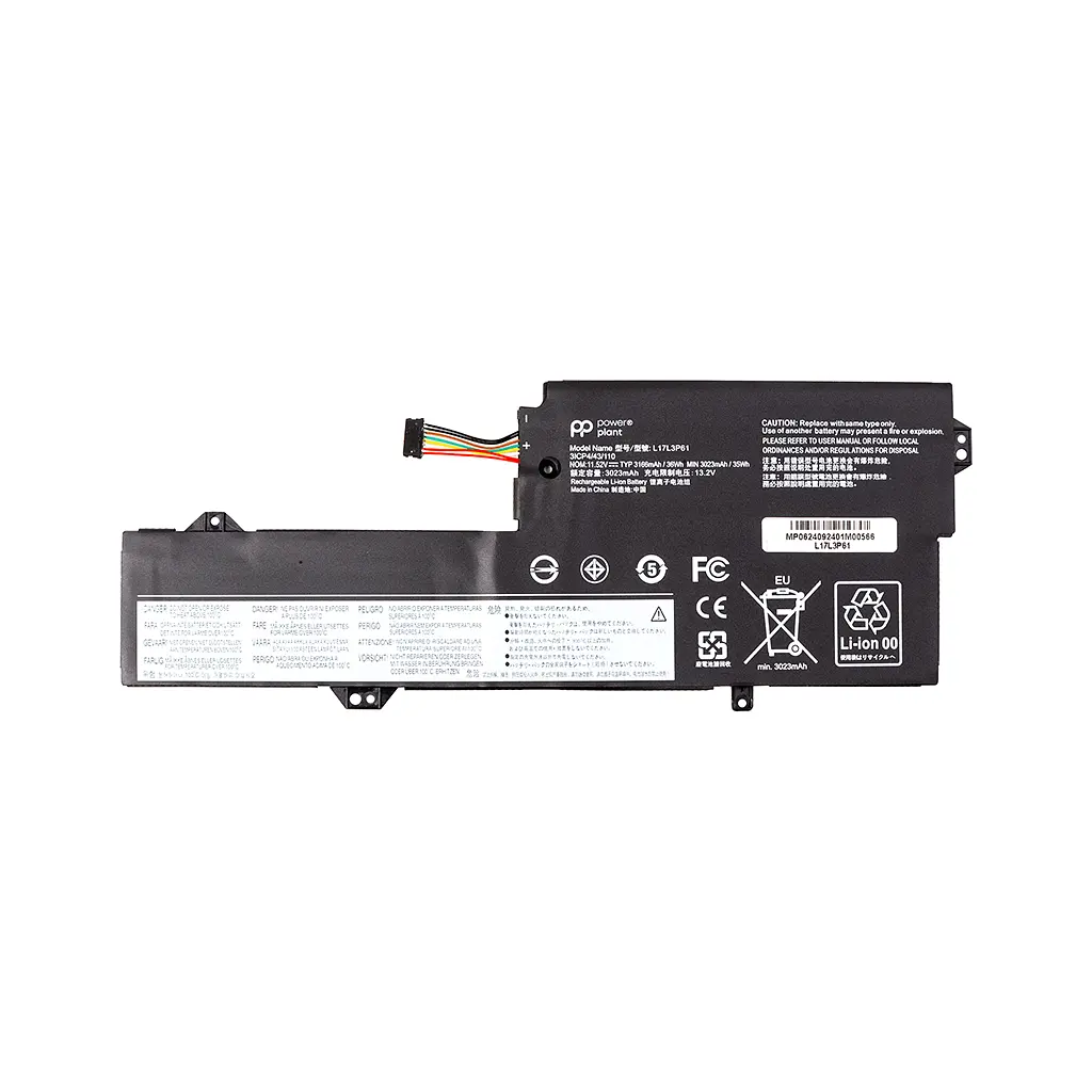 Акумулятор для ноутбука LENOVO Ideapad Yoga 720-12IKB (L17L3P61) 11.52V 3166mAh PowerPlant (NB482535)