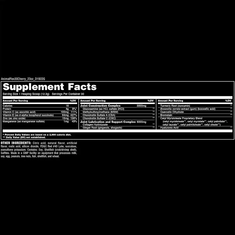 Мультикомпонентний хондропротектор Universal Nutrition Animal Flex Powder Апельсин 369 г  - фото 2