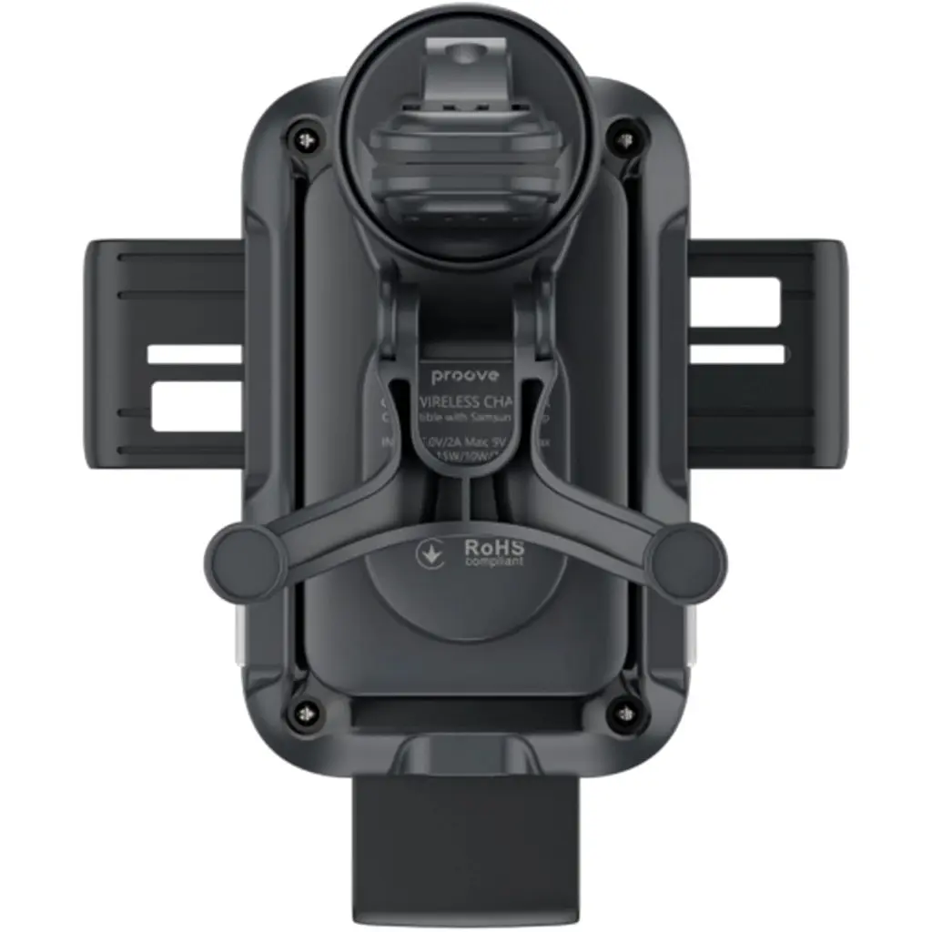 Автотримач із бездротовою зарядкою Proove Triple Clamp 15W Black (WHTC15010001) [136215] - фото 3
