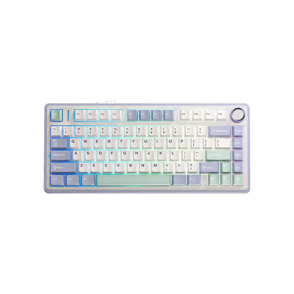 Клавіатура Aula F75 Gasket Greywood V3 switch Hot-Swap PBT Wireless/Bluetooth/USB White (6948391208640)