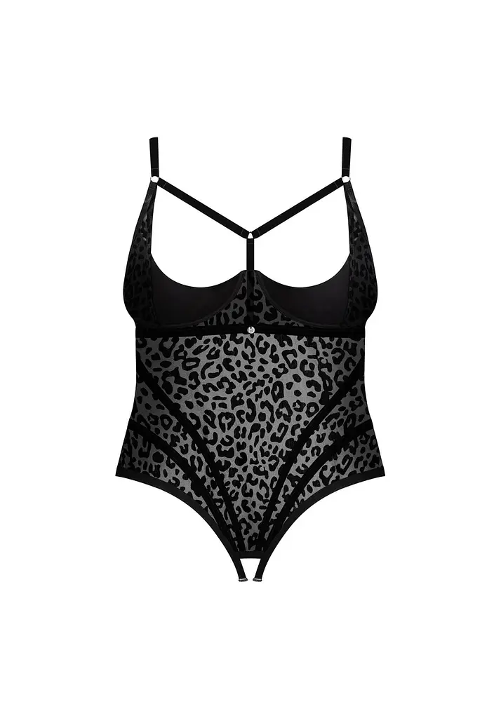 Боди Obsessive Jagueria 6XL/7XL черный - фото 5