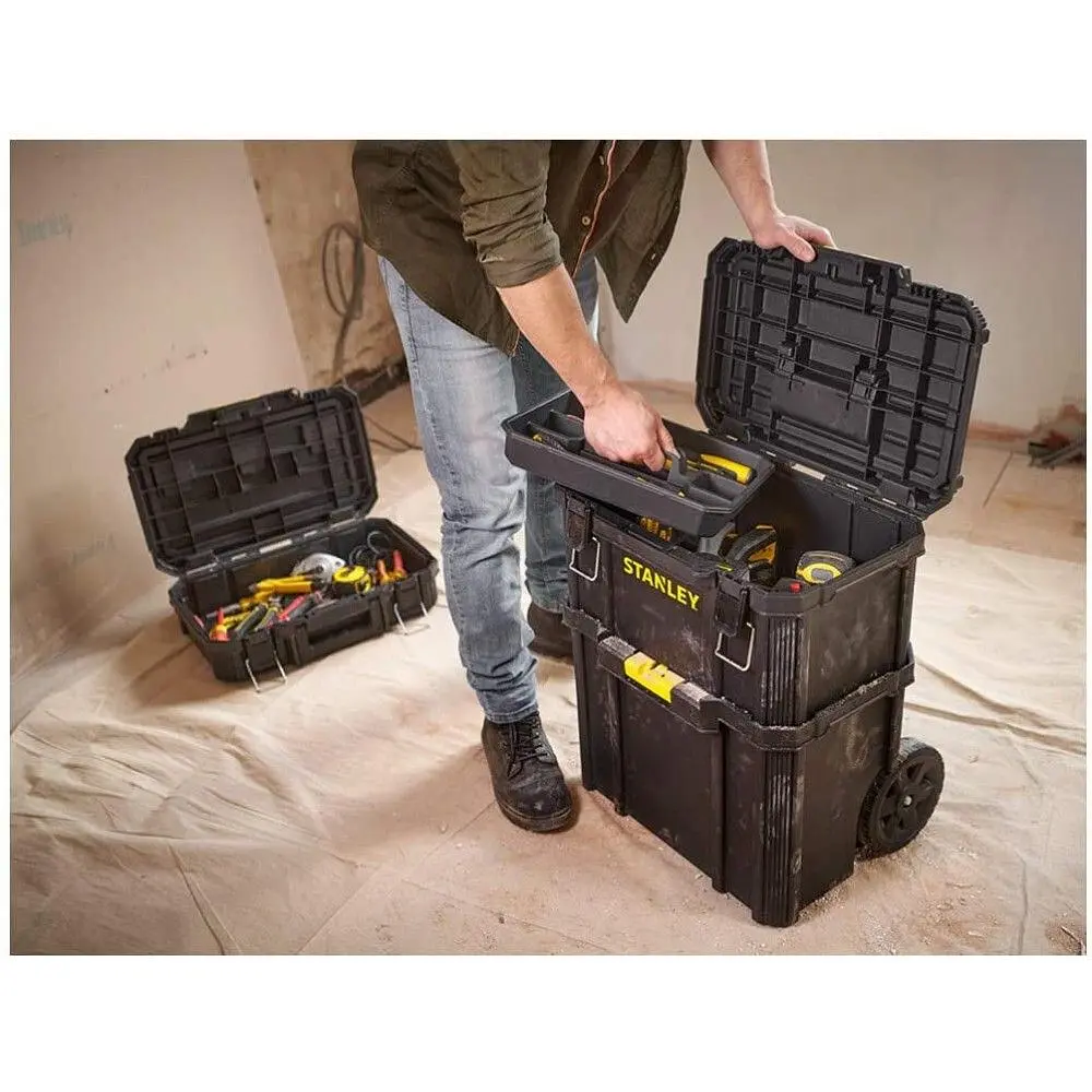 Ящик для інструмента Stanley Quicklink модульний 3 секції на колесах 80 л 75.1x55x41 см (STST83319-1) - фото 3
