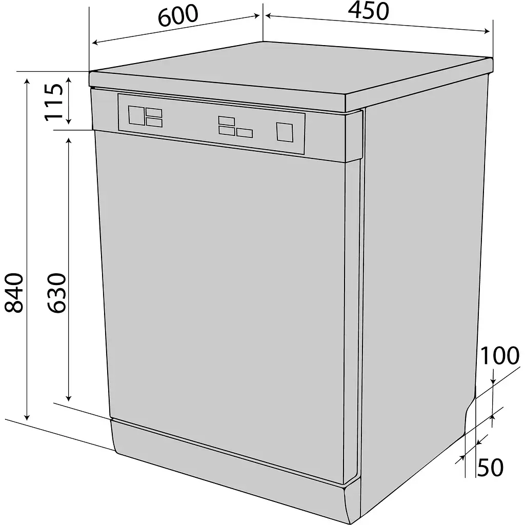 Посудомийка Ventolux DWT4504 NA FS - фото 8