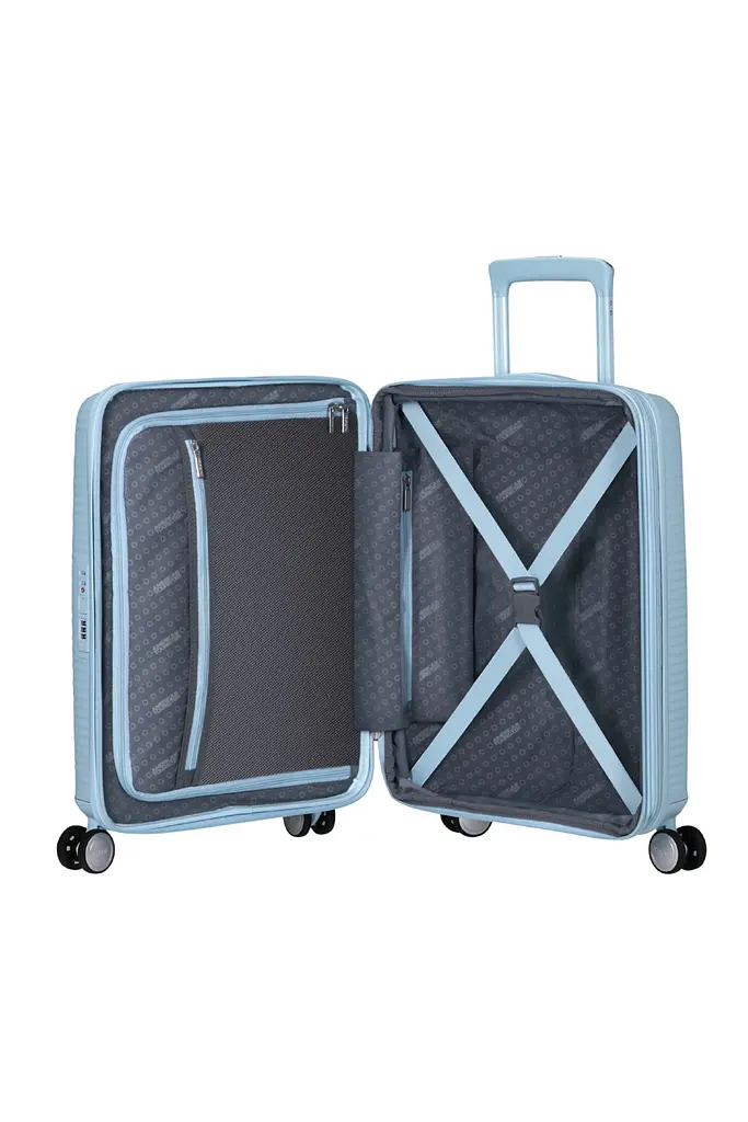Валіза 55 См American Tourister SOUNDBOX PASTEL BLUE 55x40x20(23) 32G*22001 - фото 2