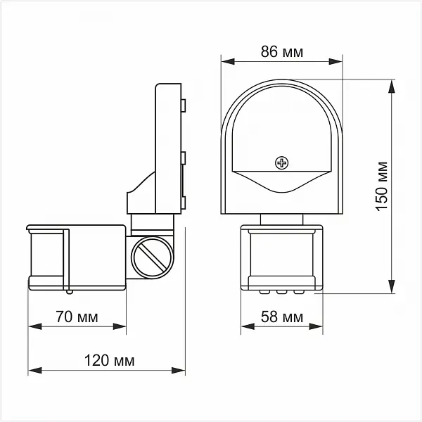 Датчик руху та освітленості Videx VL-SPW02W 220V 1200W інфрачервоний - фото 4