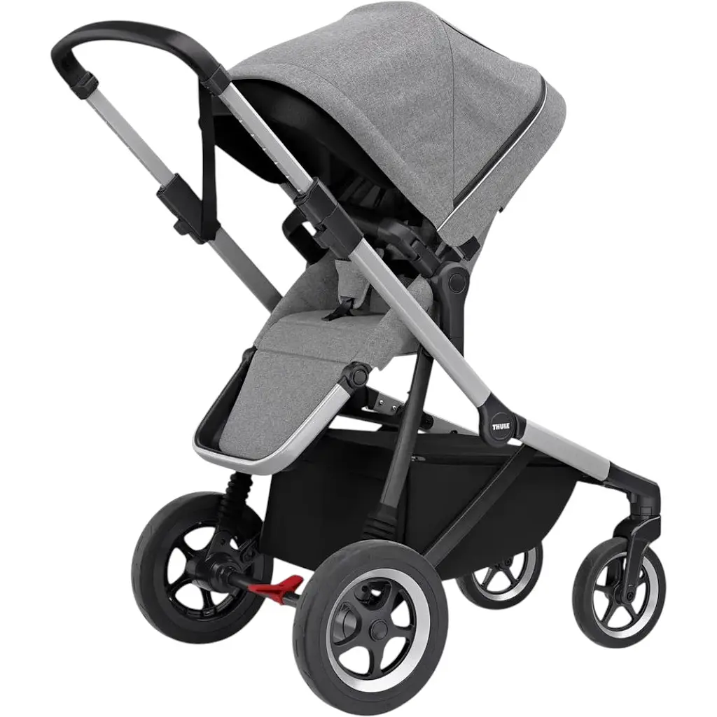 Дитяча коляска Thule Sleek Grey Melange з люлькою (TH 11000006) - фото 2