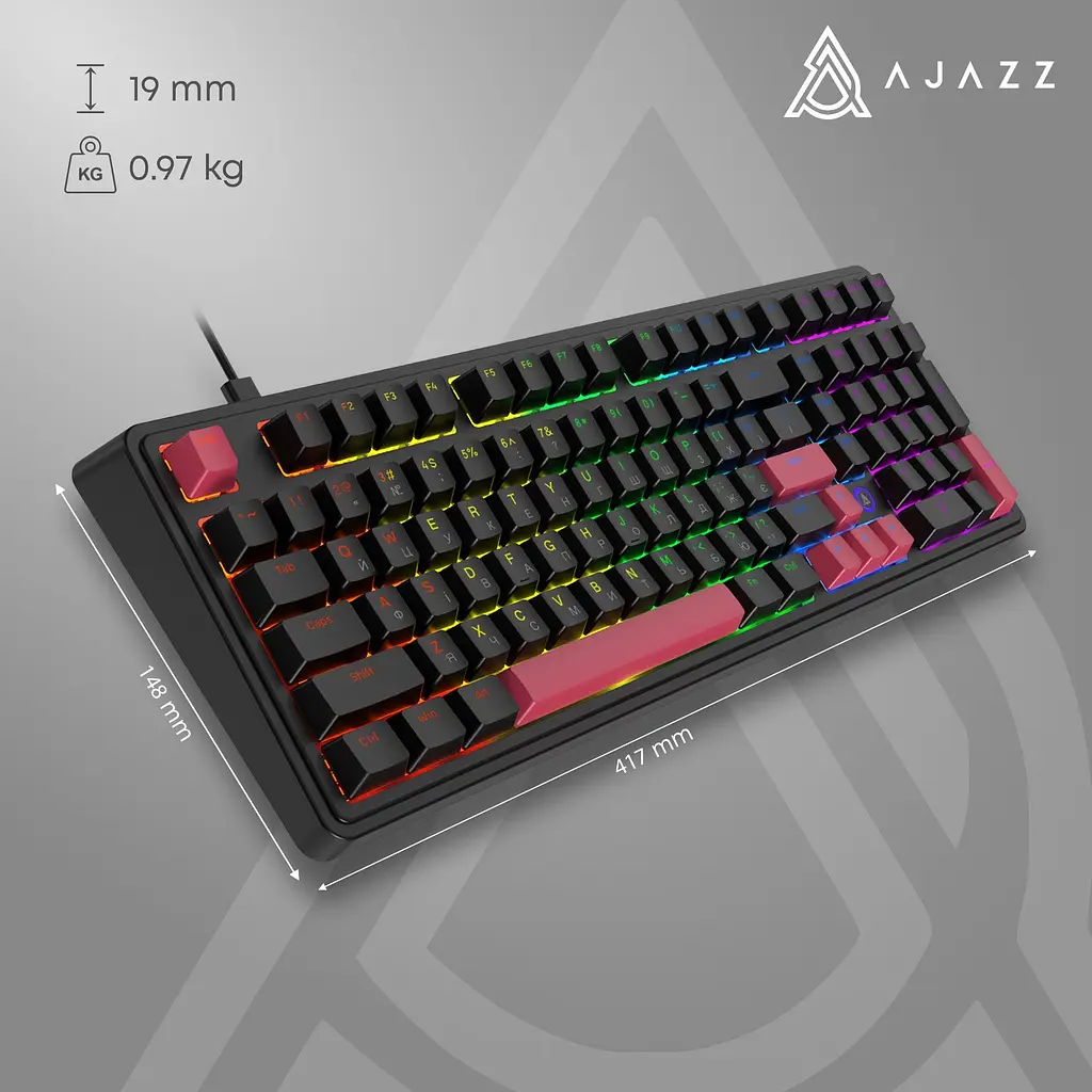 Клавиатура Ajazz AK980 Red Switch Black USB-C (AK980-R-BR) - фото 6