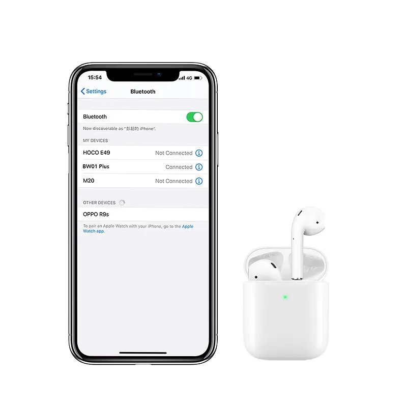 Беспроводные наушники Borofone BW01 Plus TWS белые - фото 9