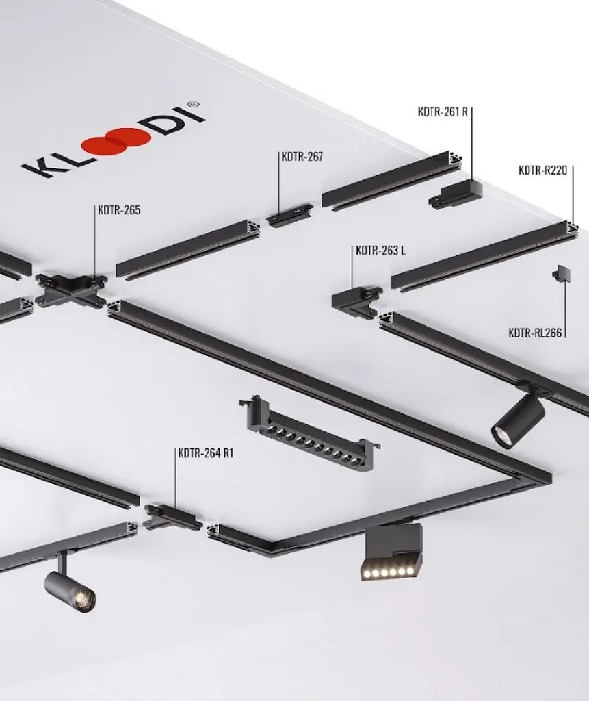 Трек однофазний Kloodi KDTR-L230 3 BK 3м чорний - фото 5