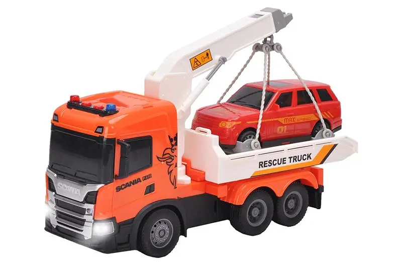 Іграшковий евакуатор вантажівка Scania з машинкою світлозвукові ефекти TechnoDrive Big Truck 6408KS - фото 2