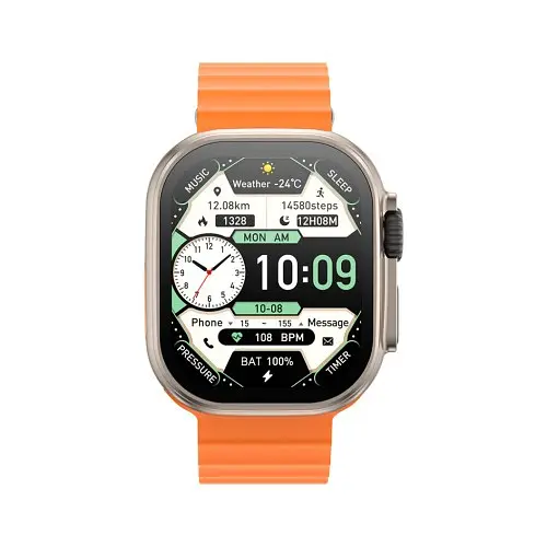 Смарт-часи XO M11Ultra Curved Screen 9th Generation Wireless Smart Talking Watch помаранчевий - фото 6
